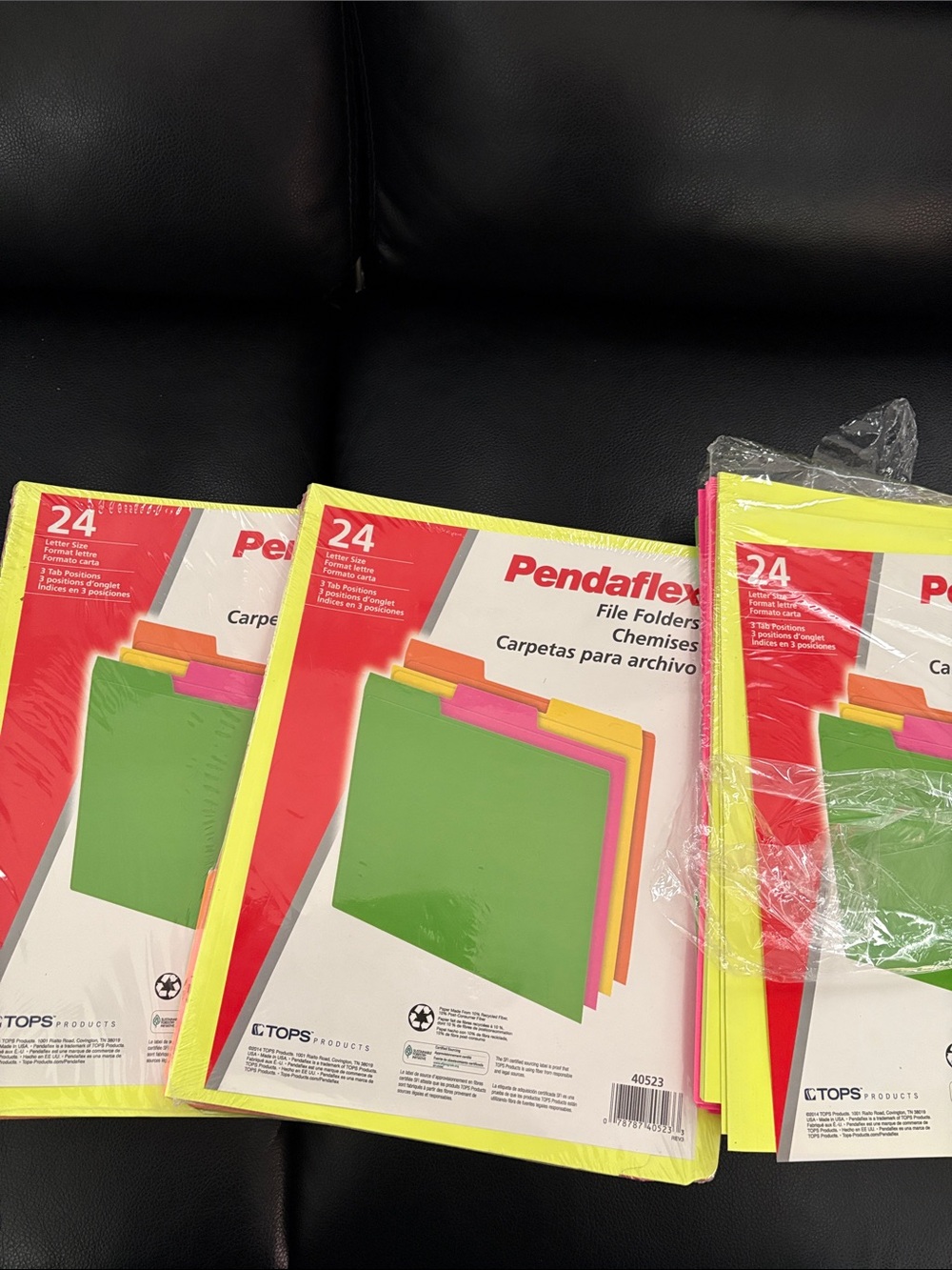 Pendaflex neon File Folders - 24 Pack (Green, Pink, Yellow, Orange)
